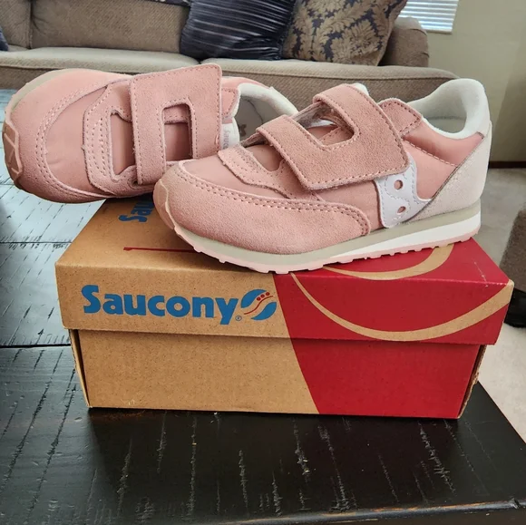 Saucony Childrens Jazz Velcro Sneakers sz 10 - Picture 1 of 6